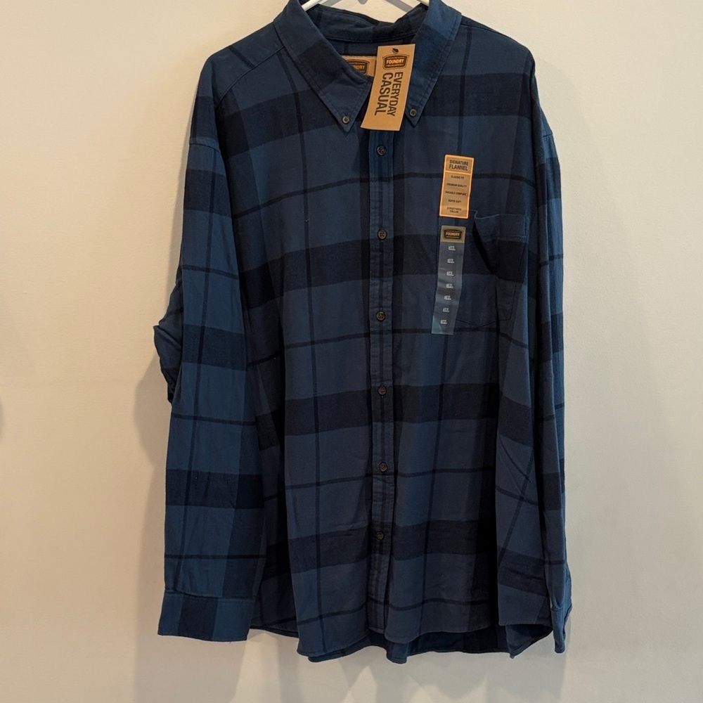 The Foundry Supply Co. Blue Plaid Men's Shirt